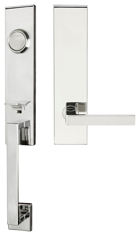 Tokyo Lever, Tubular Dummy Handleset, Right Hand, Polished Stainless Steel