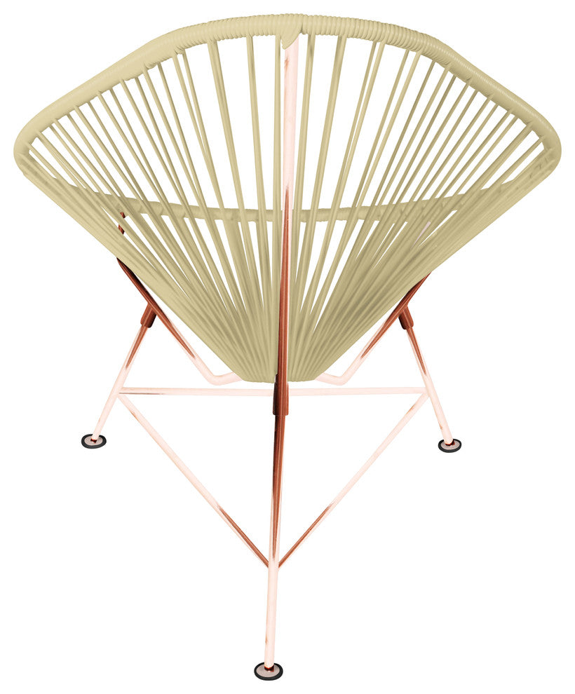 Junior Indoor/Outdoor Handmade Acapulco Chair, Ivory Weave, Copper Frame