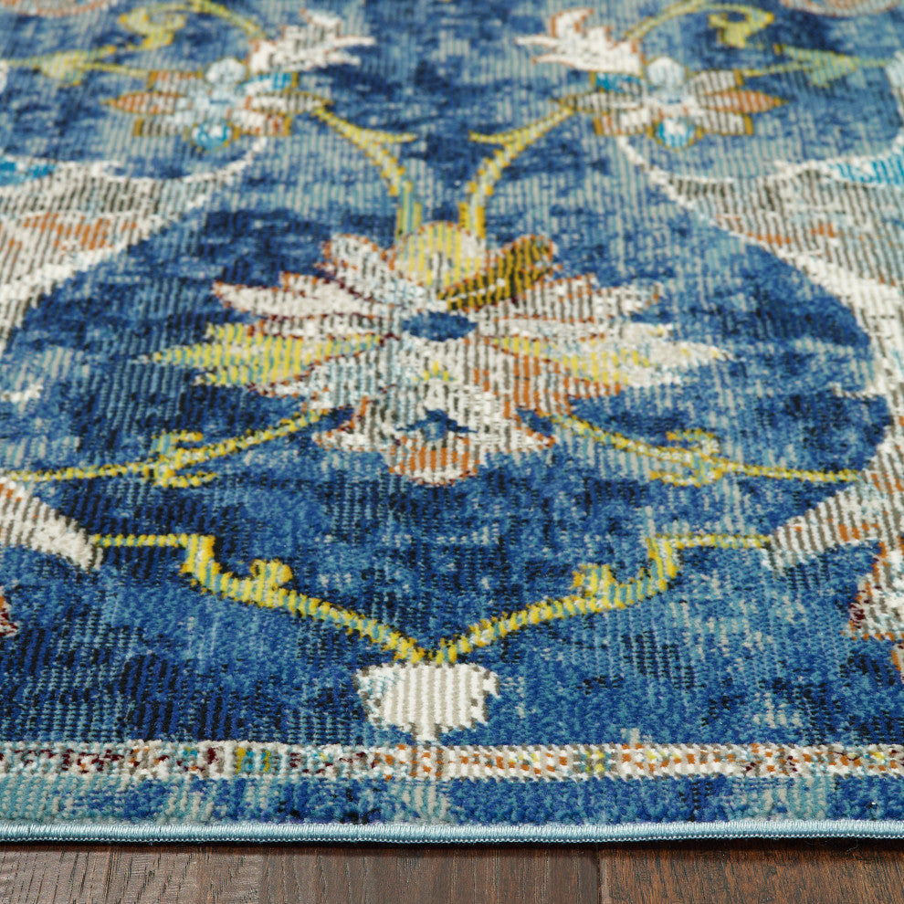 Blue Jacobean Runner