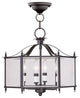Livingston Convertible Chain-Hang and Ceiling Mount, Bronze
