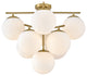 Lark Julep Large Flush Mount, Lacquered Brass