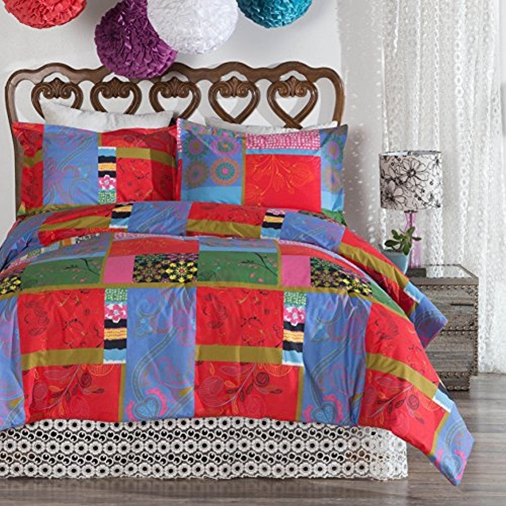 Polynesian Patchwork 3-Piece Comforter Set, King