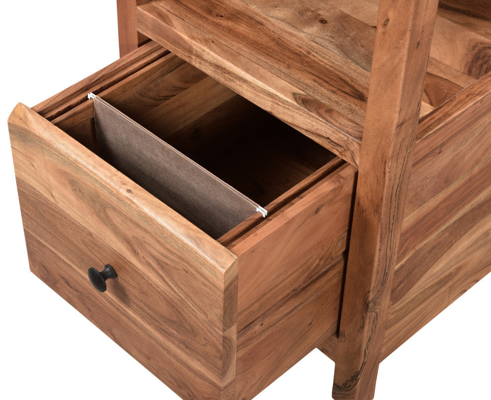 Stafford 2-piece Live Edge Solid Wood Desk Set