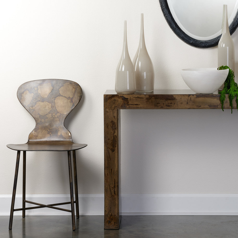 McCallan Metal Chair, Acid Washed Metal