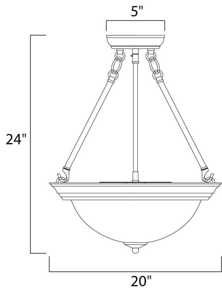 Maxim Essentials - 584x Three Light Pendant 5846MRSN