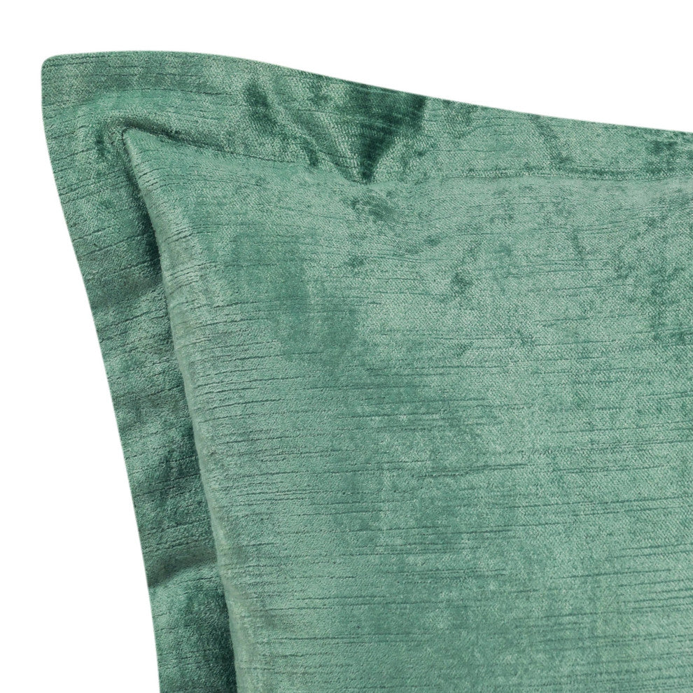 Bryce Velvet 22" Square Throw Pillow, Green