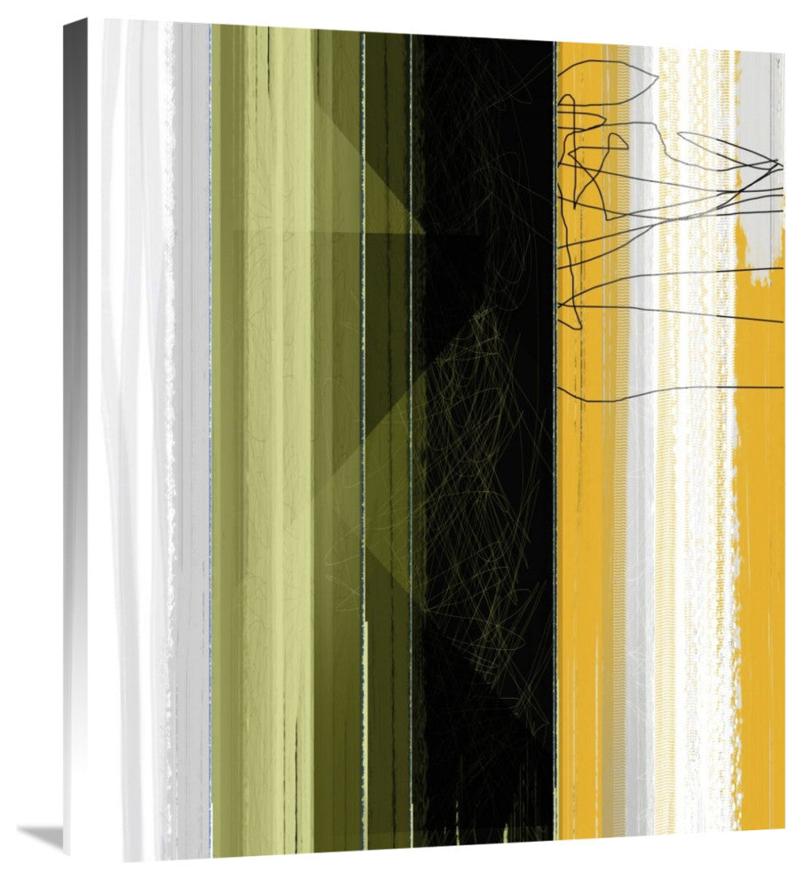 "Abstract Green And Yellow" Fine Art Print