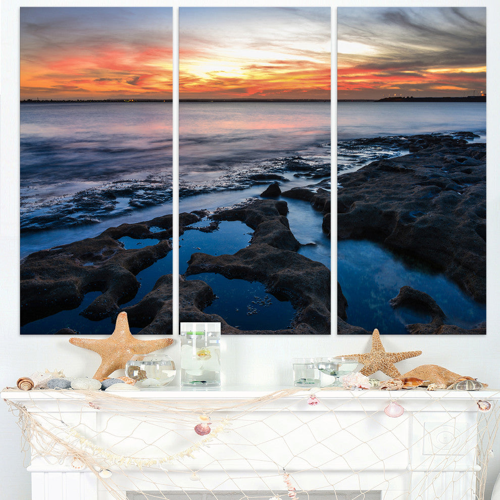 "Beautiful Blue Waters in Australia Beach" Metal Wall Art, 3 Panels, 36"x28"