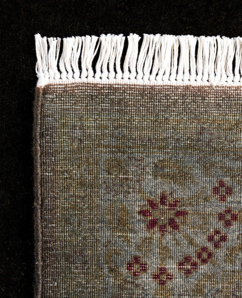 Overdyed One-of-a-Kind Hand-Knotted Area Rug Gray, 3' 3" x 18' 4"