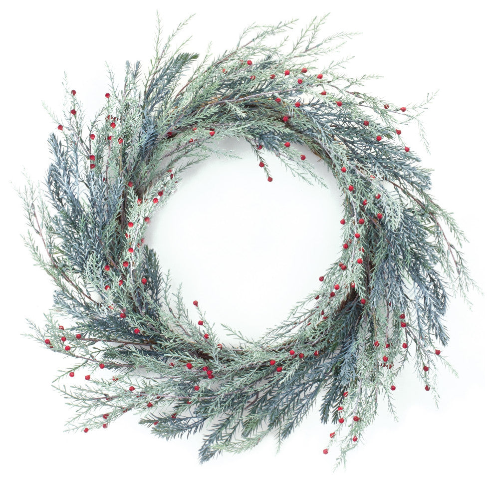 Mixed Pine Berry Wreath 24"D
