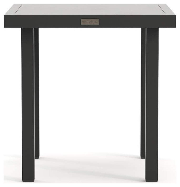 Solid Top 24" Square Side Table, Bronze