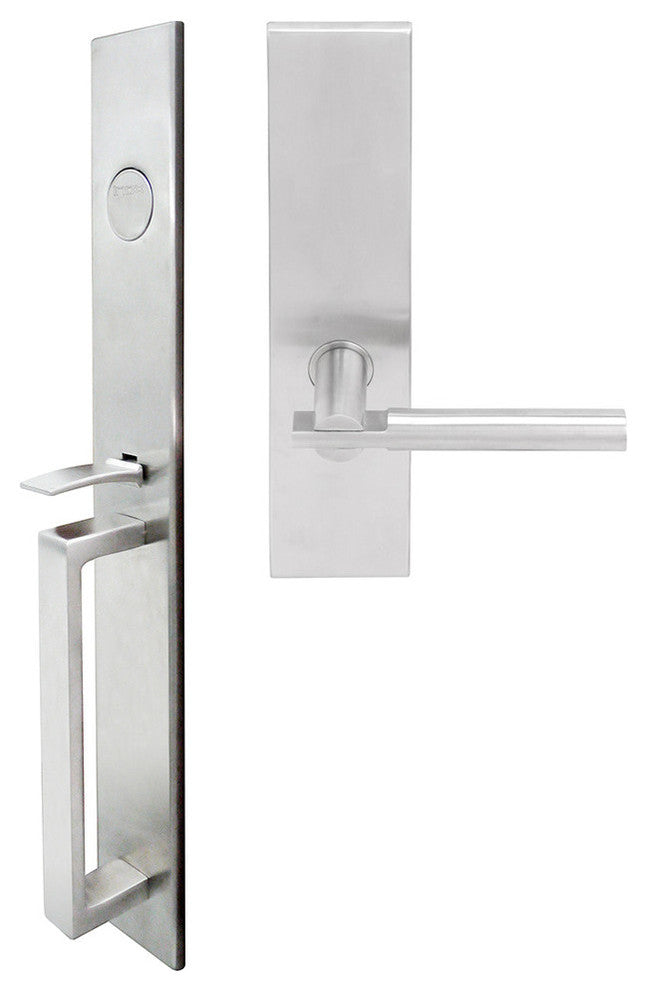Sequoia Lever, Mortise Dummy Handleset, Right Hand, Satin Stainless Steel