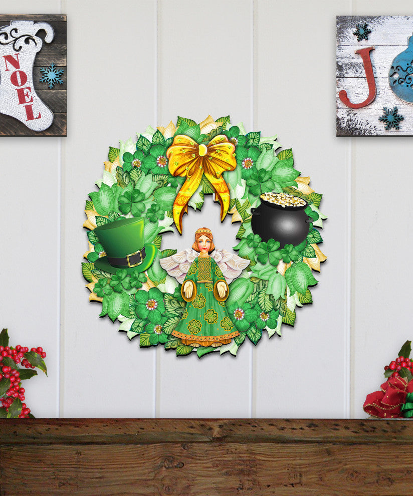 Irish Wreath Wooden Door Hanger