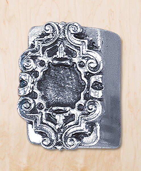 Ornate Bolt Cover Universal, Polished Pewter