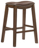 Yannis 29" Height Saddle Stool, Brown
