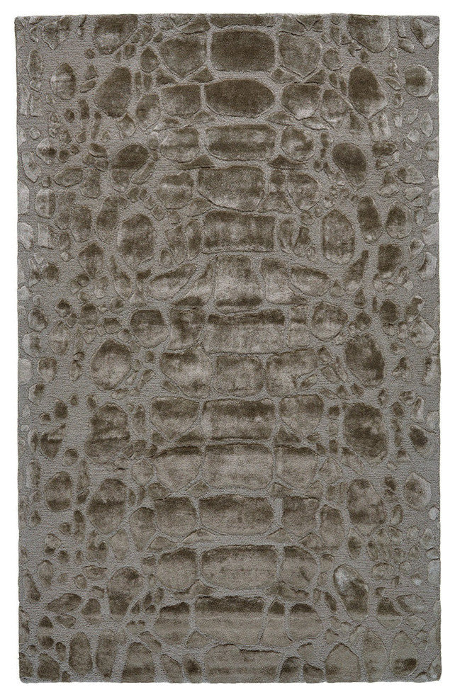 Weave & Wander Malawi Rug, Pewter, 5'x8'