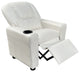 Marisa 23"W PU Leather Kids Recliner Chair with Cupholder, White