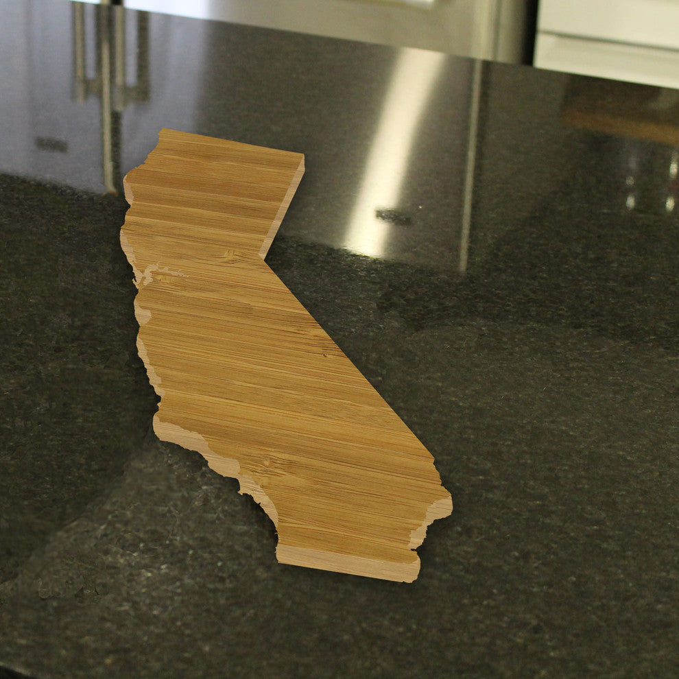 State Shaped Cutting Boards, Brown Richlite, California