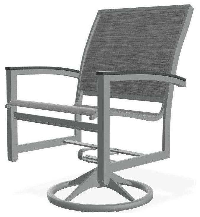 Bazza Sling Outdoor Swivel Rocker, Collect Charcoal/Graphite