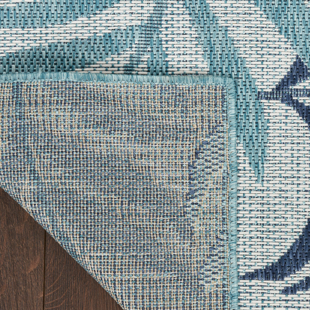 Nourison Garden Oasis 10' x 14' Blue Tropical Rug