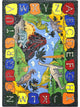 Kid Essentials Rug, We Dig Dinosaurs, 5'4"x7'8"