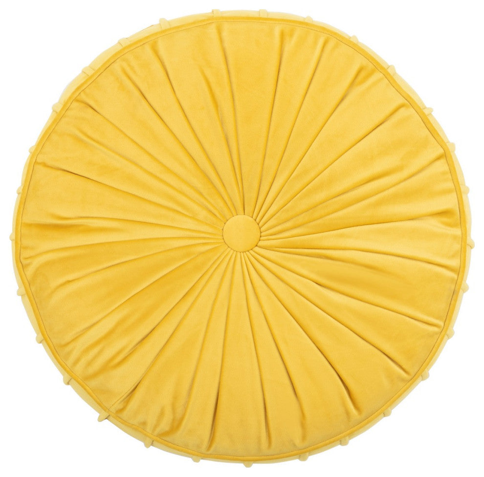 Safavieh Clary Floor Pillow Mustard 18" X 18"