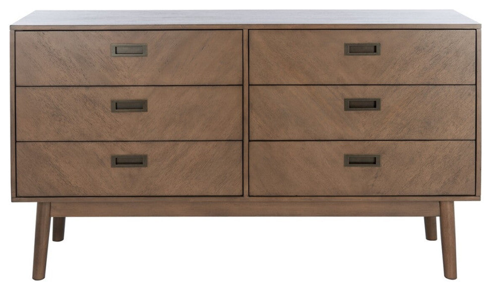 Safavieh Couture Donald 6 Drawer Dresser, Wheat