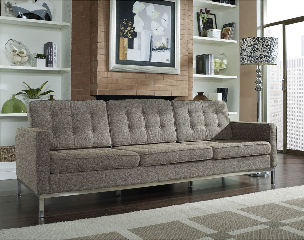 Modern Contemporary Living Room Wool Sofa Oatmeal