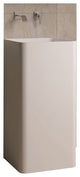 ADM Square Freestanding Pedestal Sink, White, 16", Glossy White
