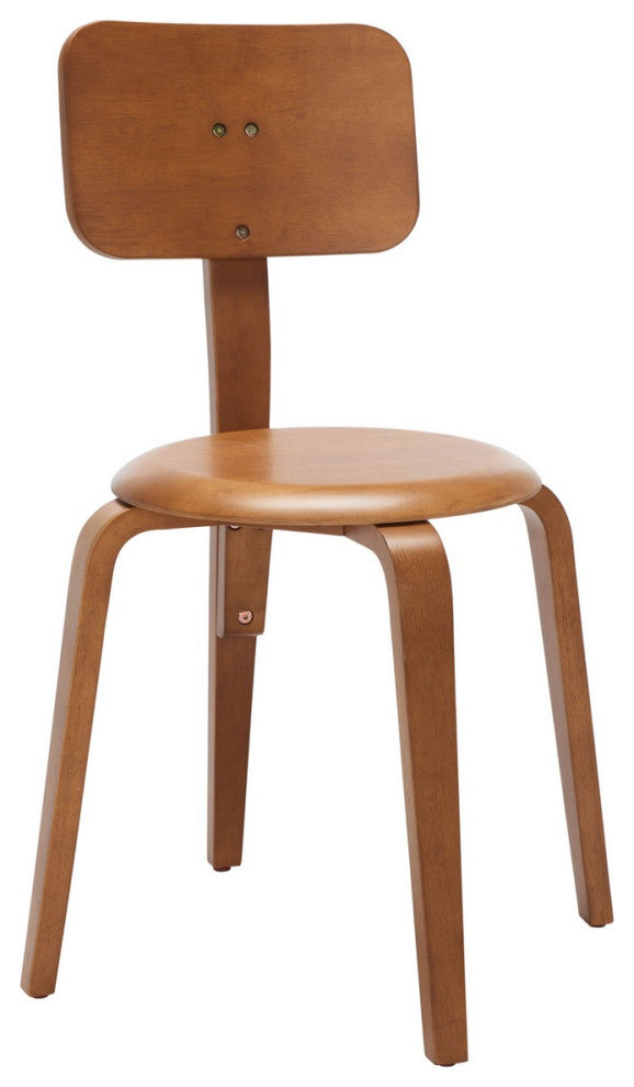 Safavieh Luella Stackable Dining Chair, Walnut