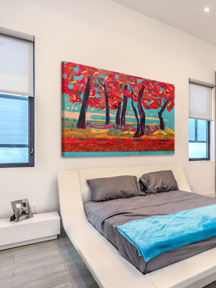 "Autumn Grove" Painting Print on Canvas by Lisa Mee