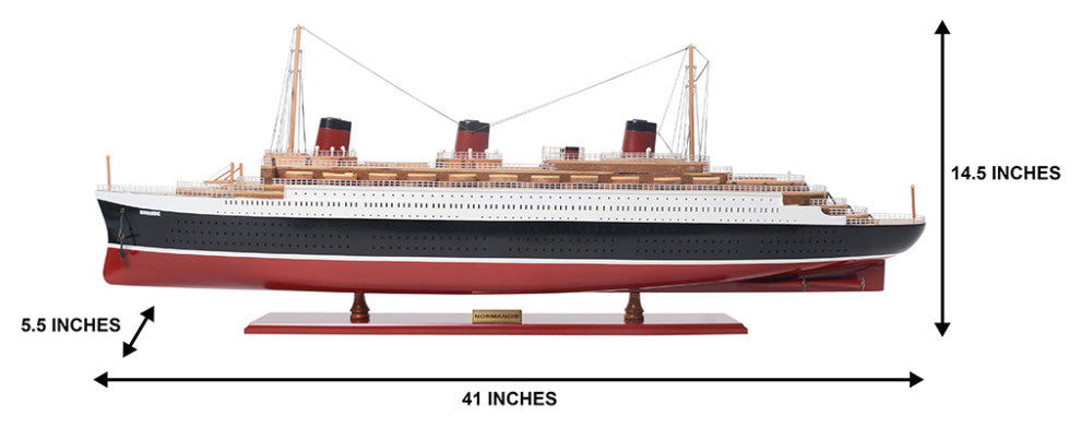 Normandie Painted Large Cruise Ship Model