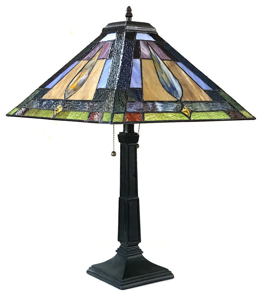 Fleming 2-Light Mission Table Lamp 16"