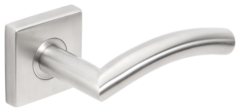 Brussels Lever, Tubular Privacy, Backset, Satin Stainless Steel, 2-3/4" Backset