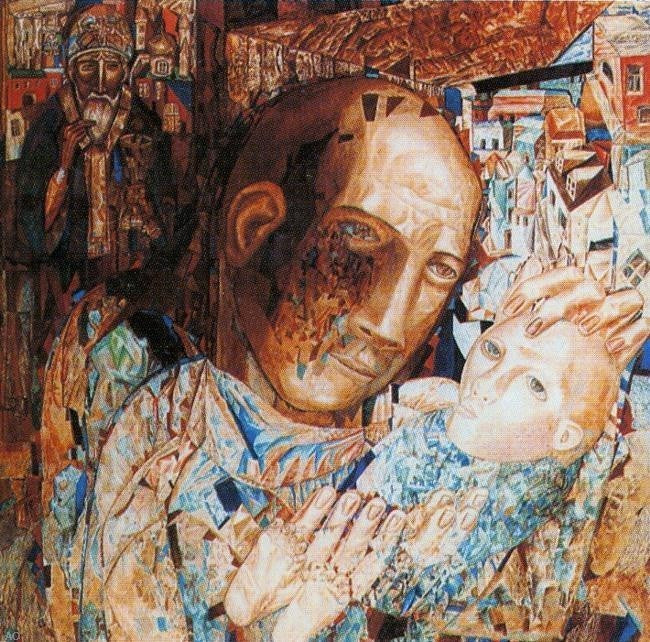 Pavel Filonov Mother - 20" x 20" Premium Canvas Print