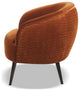London Ruched Barrel Accent Chair, Burnt Orange Velvet