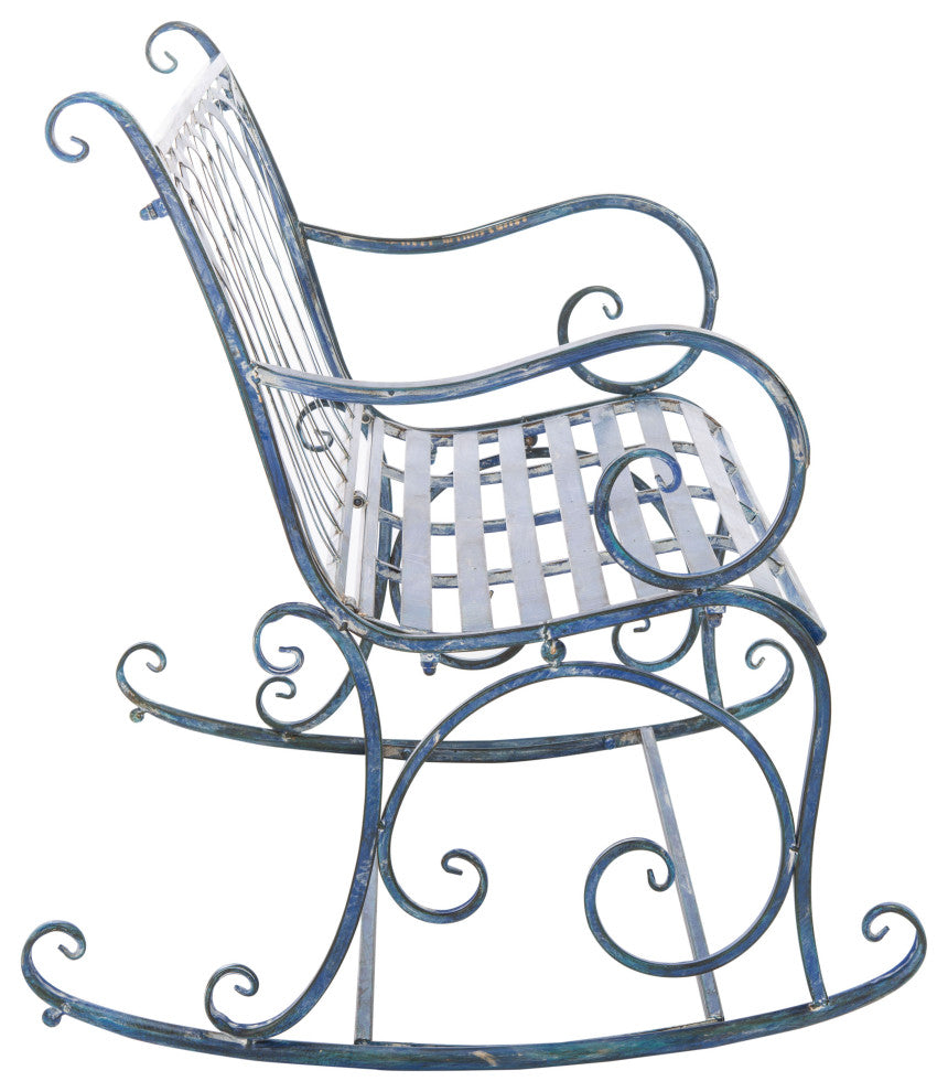 Safavieh Ressi Outdoor Rock Bench, Antique Blue