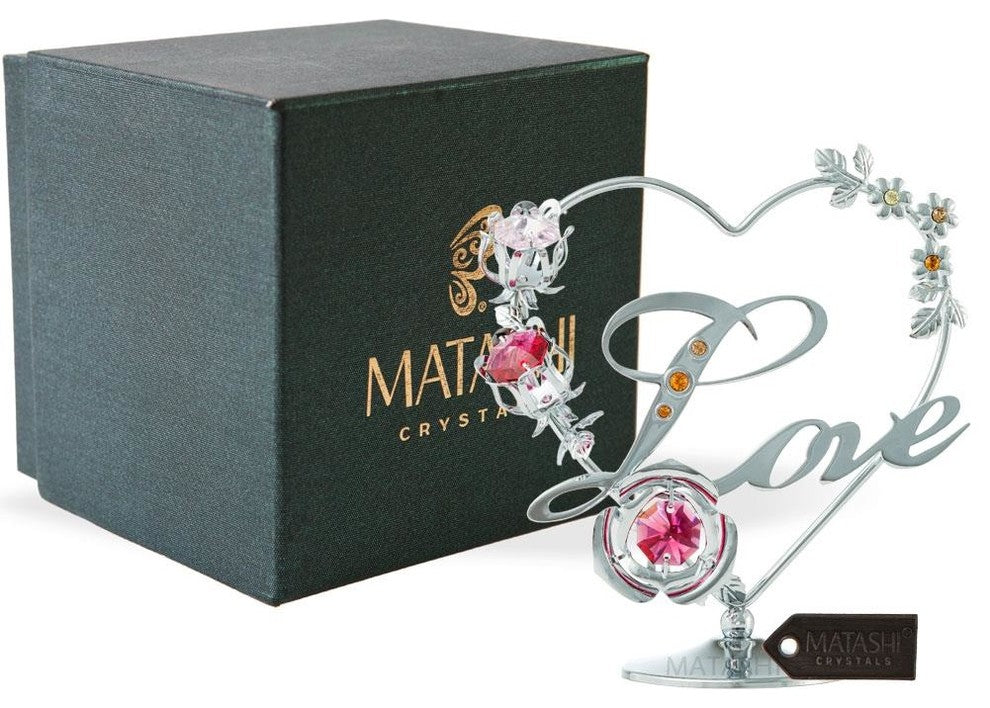 Chrome Plated Silver Love Table Top Ornament