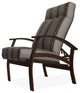 Belle Isle Cushion Outdoor Adjustable Back Chair, Guru Walnut/Kona