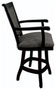 Swivel Wood Counter 26" 30" Extra Tall 34" Bar Stool 400, Mojave Gray and Black, 26"