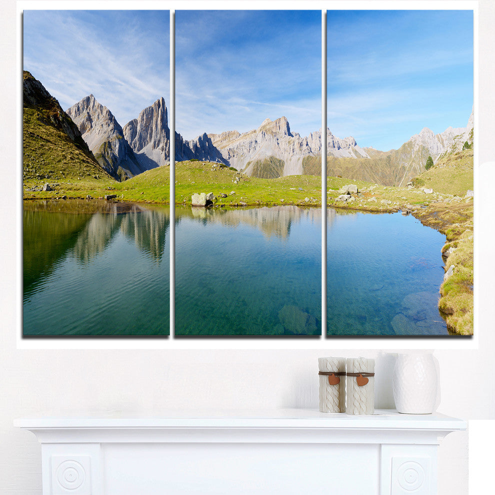 "Pyrenee in France Panorama" Metal Wall Art, 3 Panels, 36"x28"