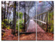 "Beautiful Bridge Over Creek" Photo Metal Wall Art, 3 Panels, 36"x28"