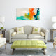 "Tidal Abstract 1" Frameless Free Floating Tempered Glass Wall Art