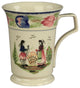 Kuehn Ceramic Decorative Quimper Design Coffee Mug, Cream