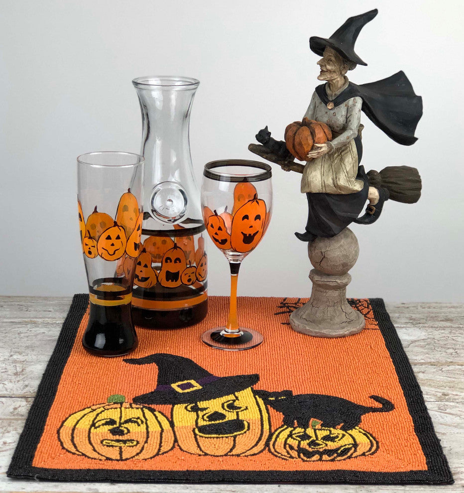 Pumpkin Family Wine Glasses, Set of 2