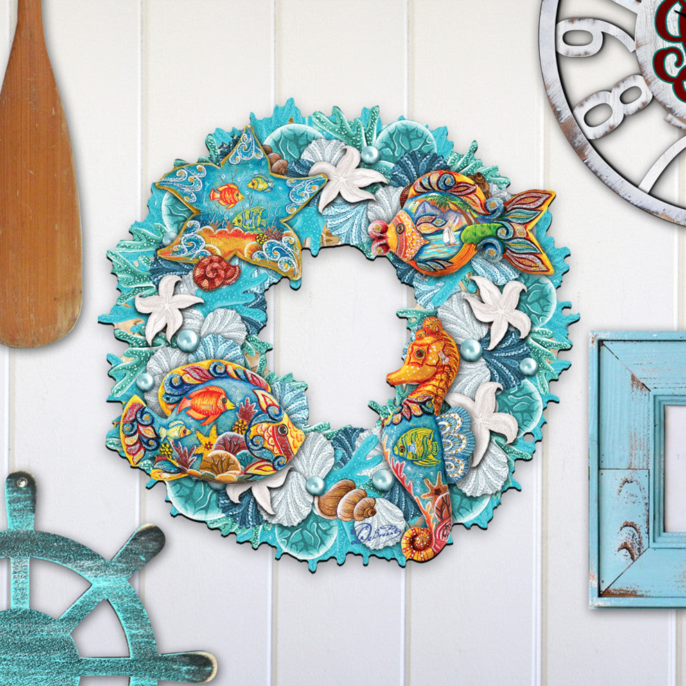 Costal Sea Creatures Wreath
