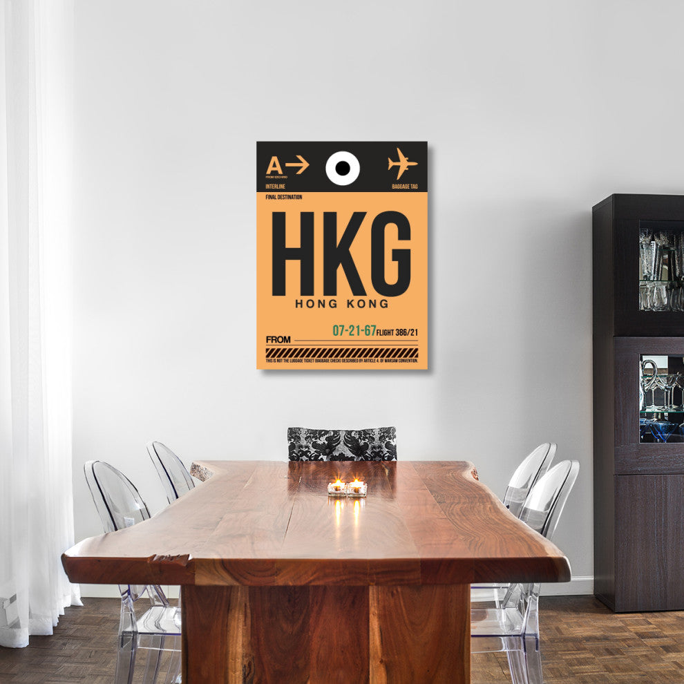 "HKG Hog Kong Luggage Tag 2" Fine Art Print