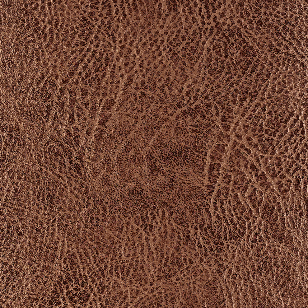 Koa Fabric Gaslift Swivel Bar Stool, Set of 2, Umber Brown, Faux Leather