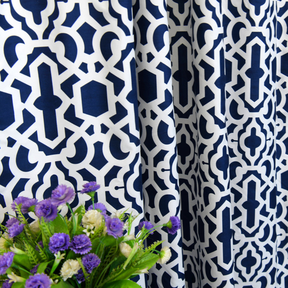 Montegomery 2 Piece Curtain Set, Blue, 2 Piece 60"x84"