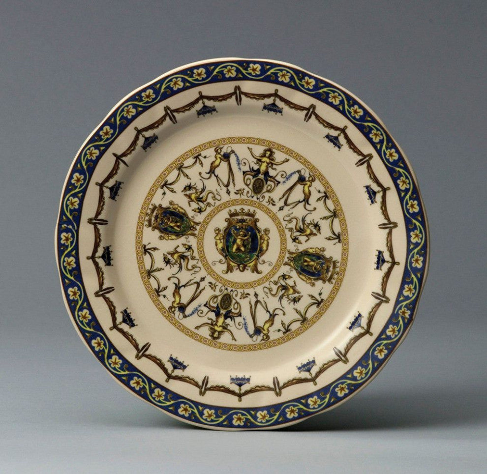Marquart Porcelain Decorative 10" Dinner Plate, Cream